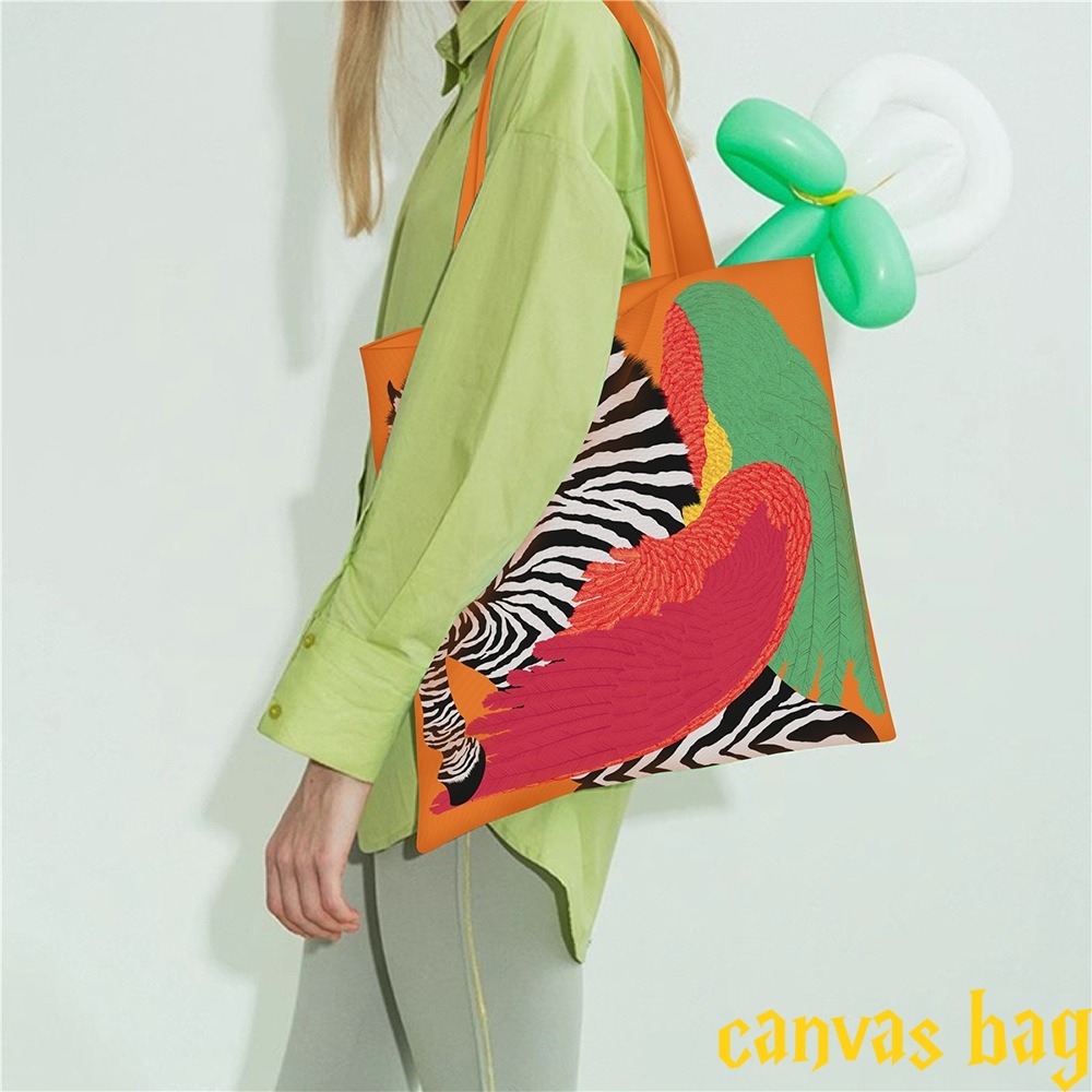 Edc Carry Bag - 패션 멀티 컬러 캔버스 가방 여성
