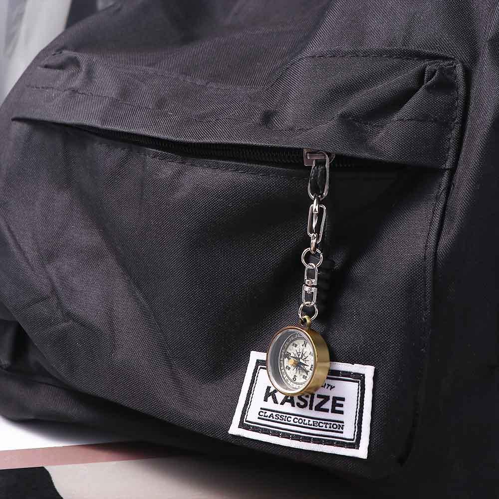 Compass Keychain Mini - 1개 키체인 아연 합금 빈티지 휴대용