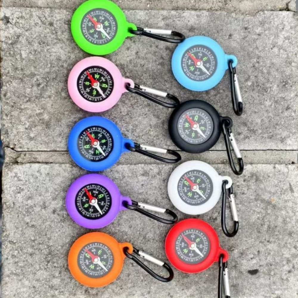 Compass Keychain Mini - 미니 아웃도어 서바이벌 나침반 카라비너 (9가지
