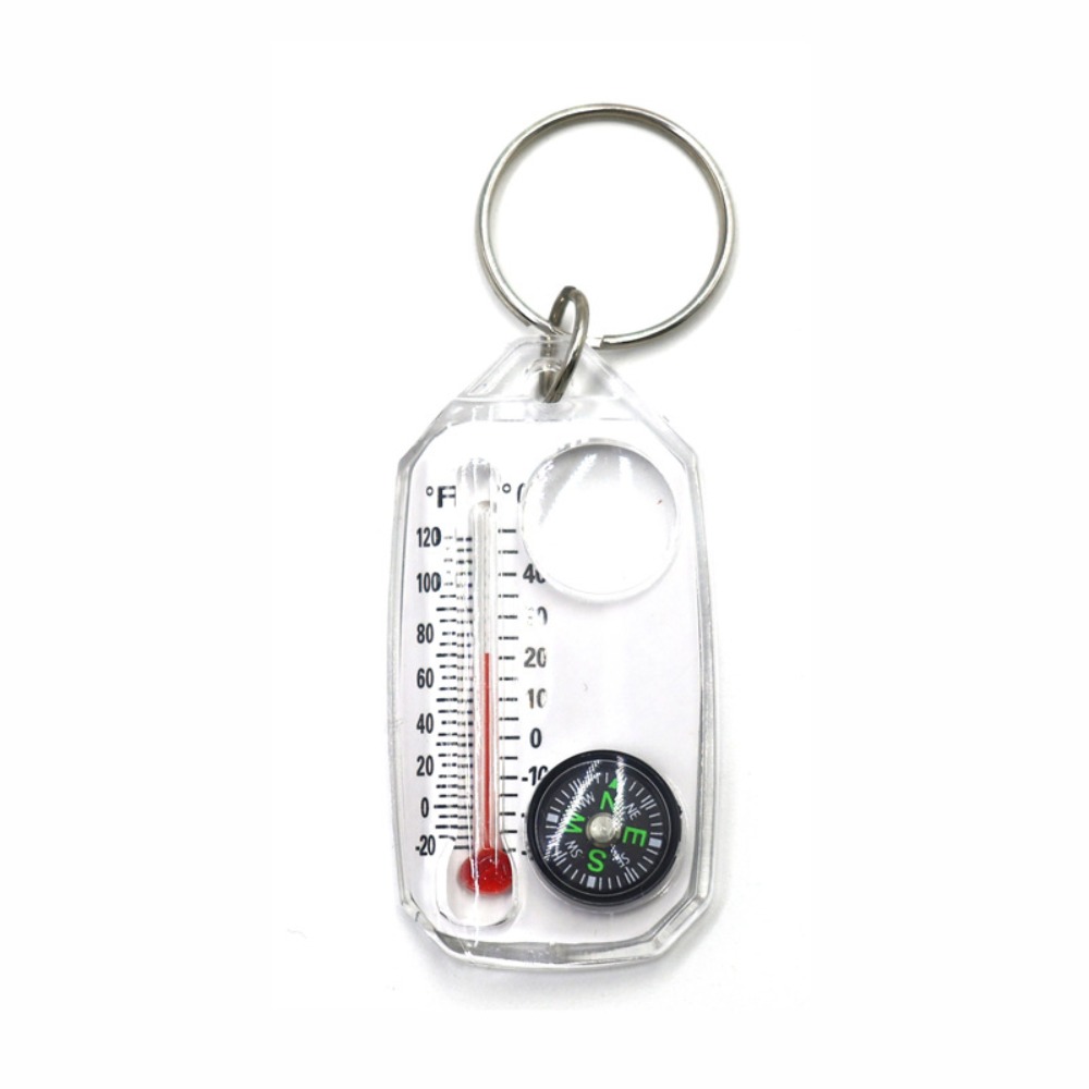 Compass Keychain Mini - 휴대용 3-in-1 기능 미니 나침반 열쇠고리