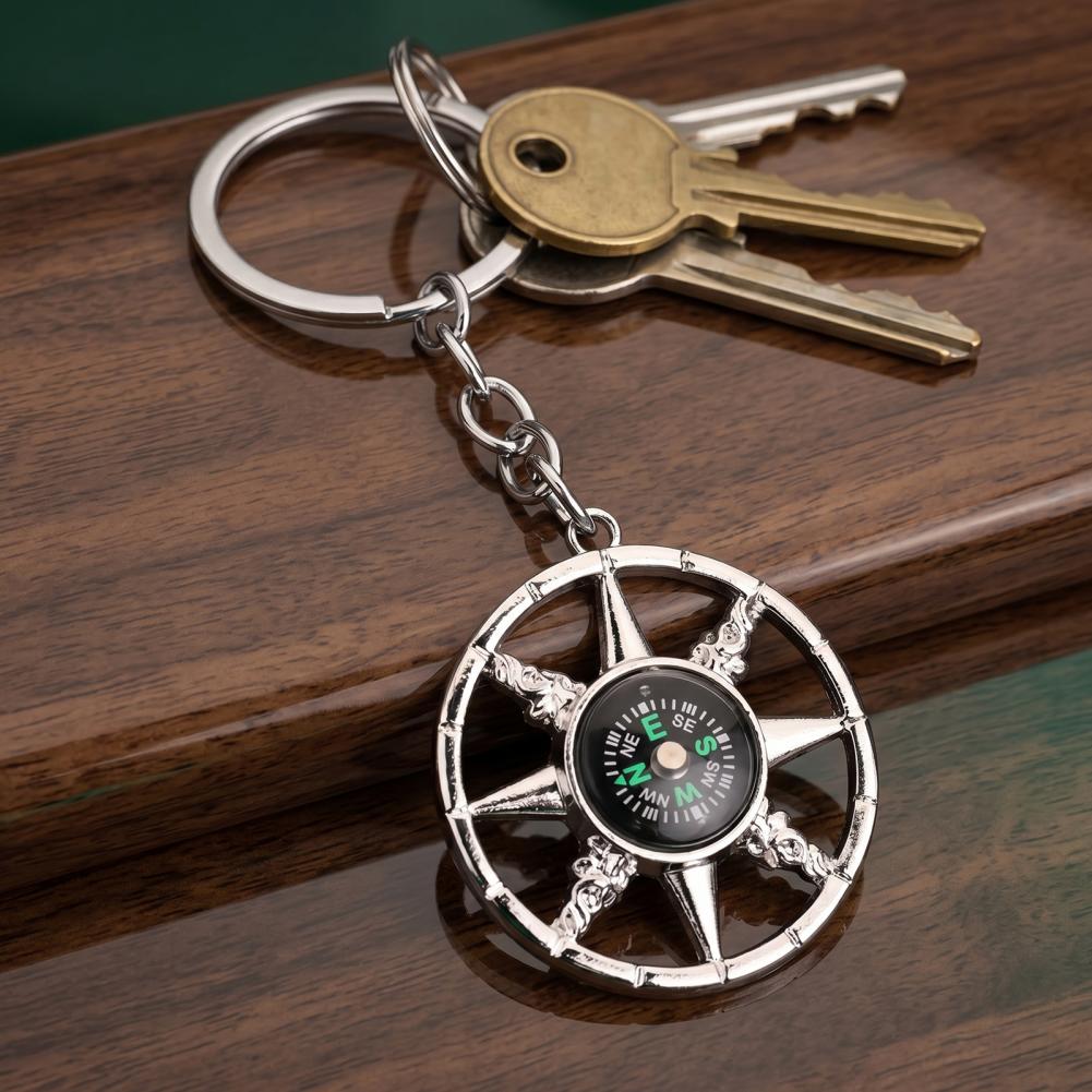 Compass Keychain Mini - 미니 나침반 열쇠고리 미니 합금 나침반