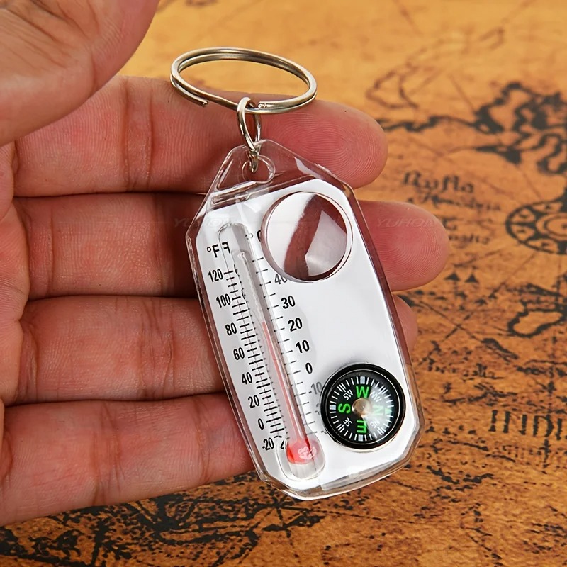 Compass Keychain Mini - 3 in 1 키체인 나침반 휴대용