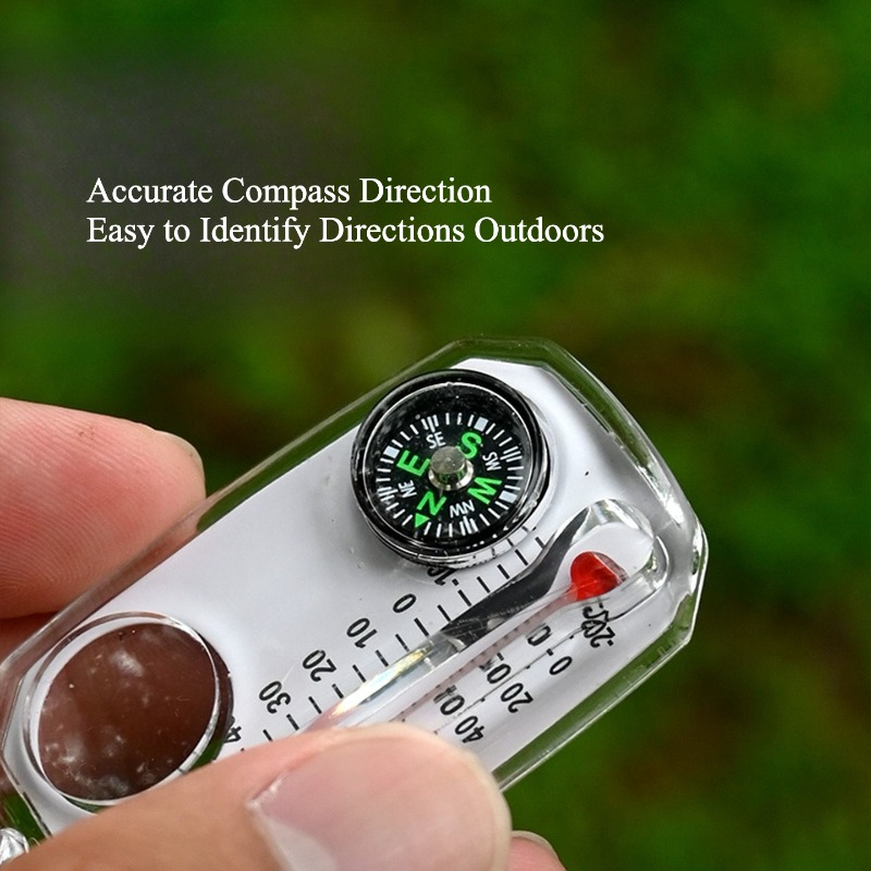 Compass Keychain Mini - 야외 생존용 나침반 열쇠고리, 휴대용 미니