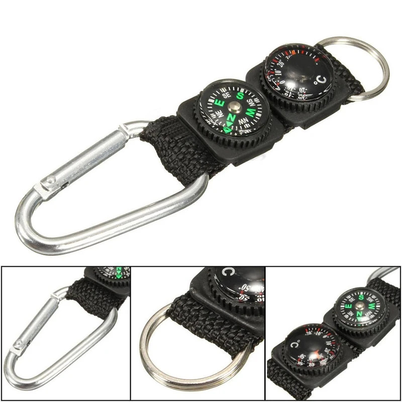 1pc 유니버설 다기능 3 In 1 캠핑 등산 하이킹  - Compass Keychain Mini 리뷰 및 가격