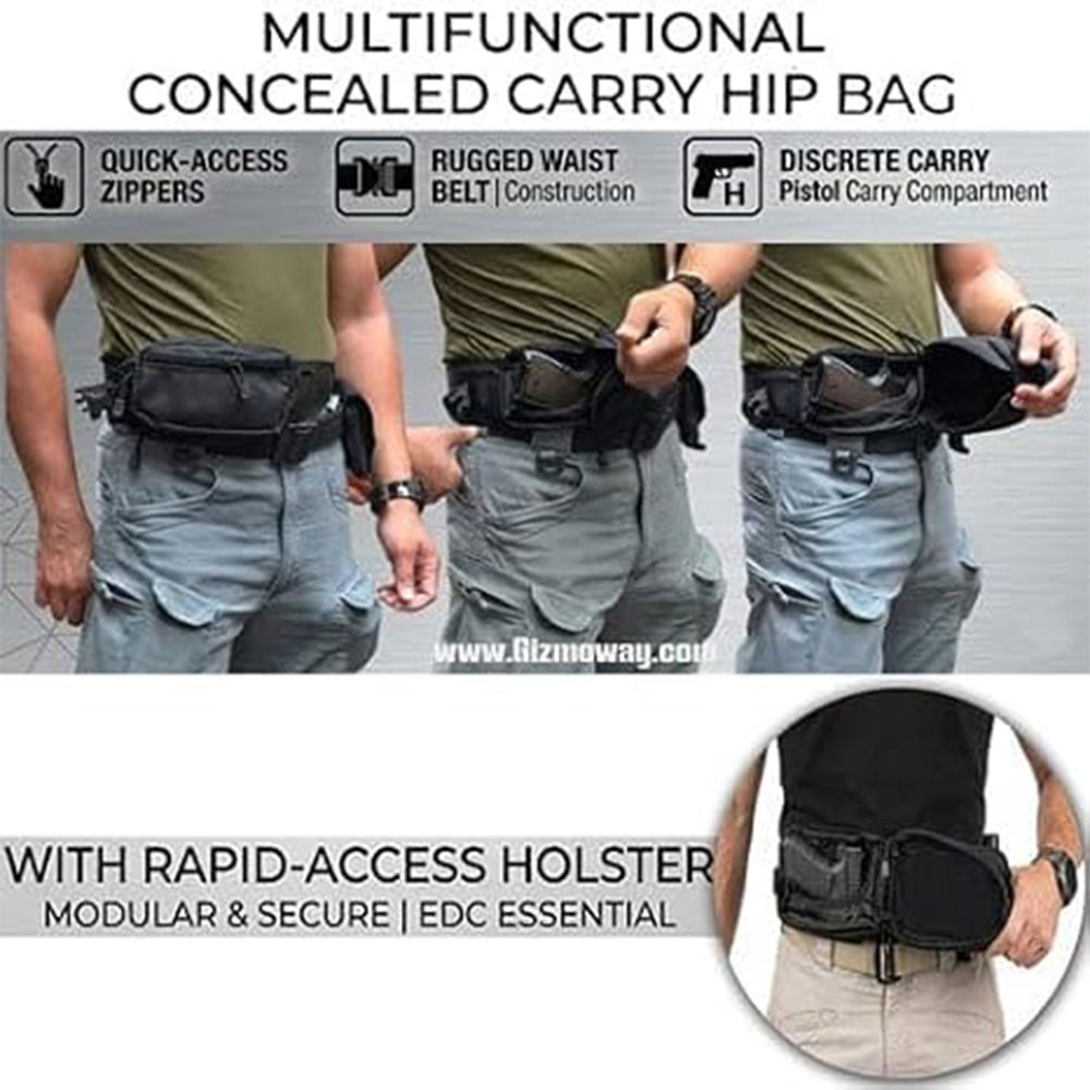 전술용 권총 가방, 숨겨진 홀스터가 있는 권총 케이스, - Edc Concealed Carry Fanny Pack 리뷰 및 가격