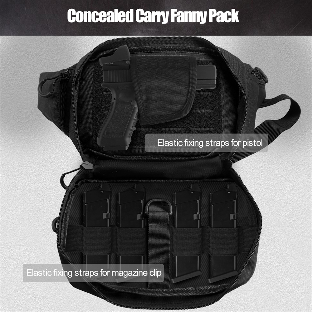 전술용 권총 가방, 은닉 휴대용 권총 보관 가방, 조절 - Edc Concealed Carry Fanny Pack 리뷰 및 가격